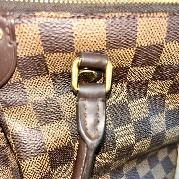 LOUIS VUITTON Damier Ebene Siena Tote & Matching Wallet Set Women's Purse - Picture 11 of 17